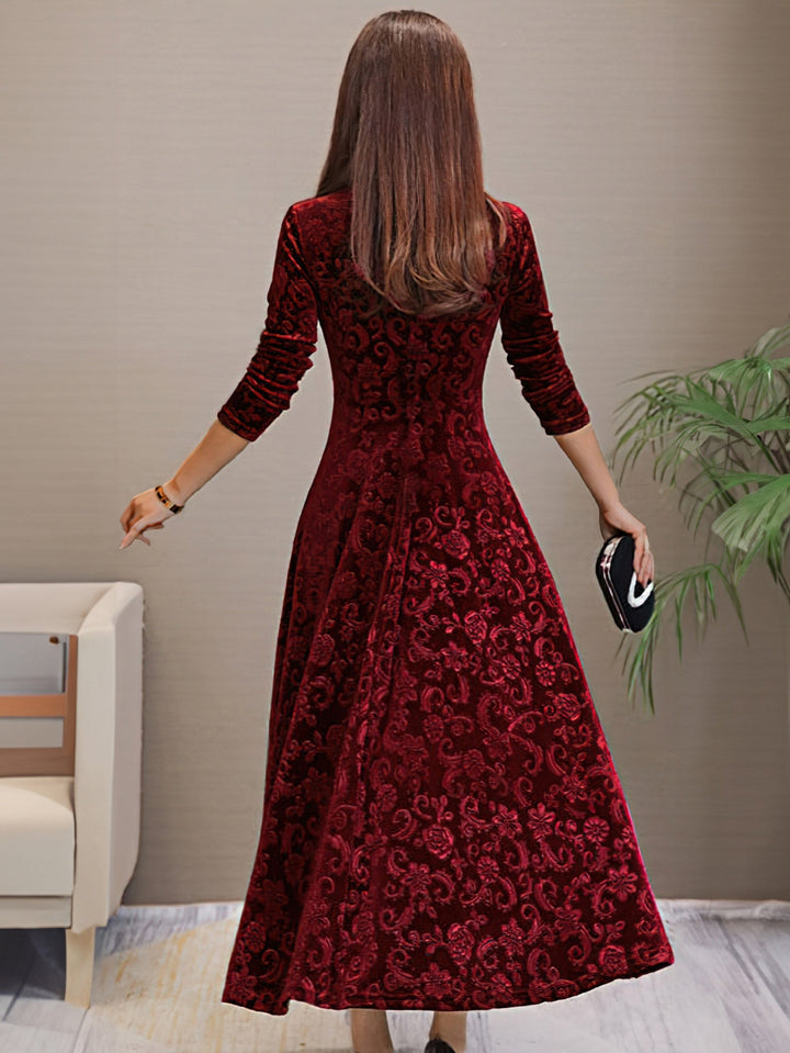 Nancy | Elegant Velvet Maxi Dress