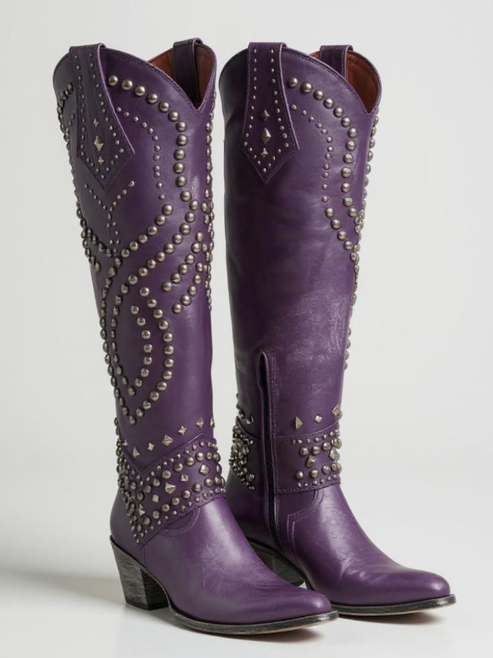Kate | Western Knee-High Boots