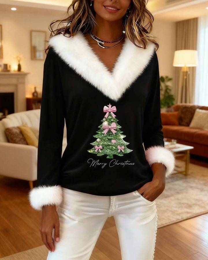 XMas - Festive Faux Fur Top