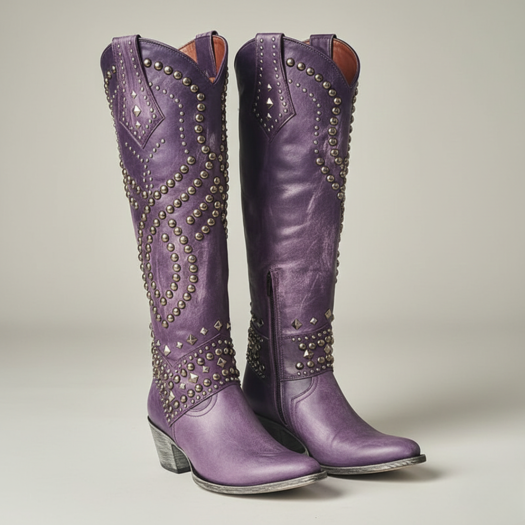 Kate | Western Knee-High Boots