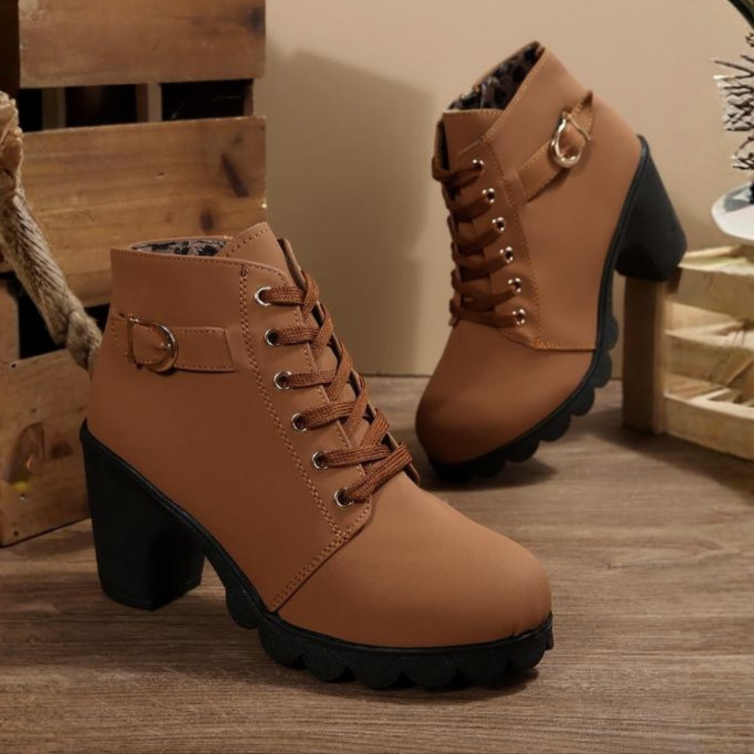 KATNI - Chic Buckle Ankle Boots