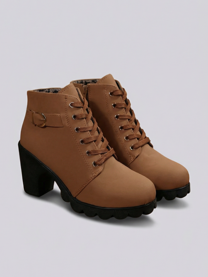KATNI - Chic Buckle Ankle Boots
