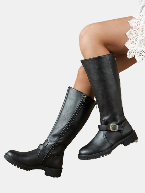 Mistle | Comfortable Low Heel Leather Boots