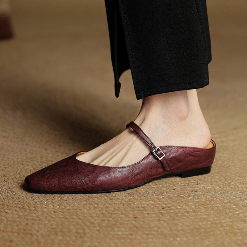 Thea Genuine Leather Mules
