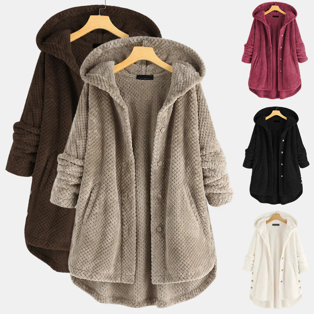 Cindy | Timeless Hooded Fleece Coat