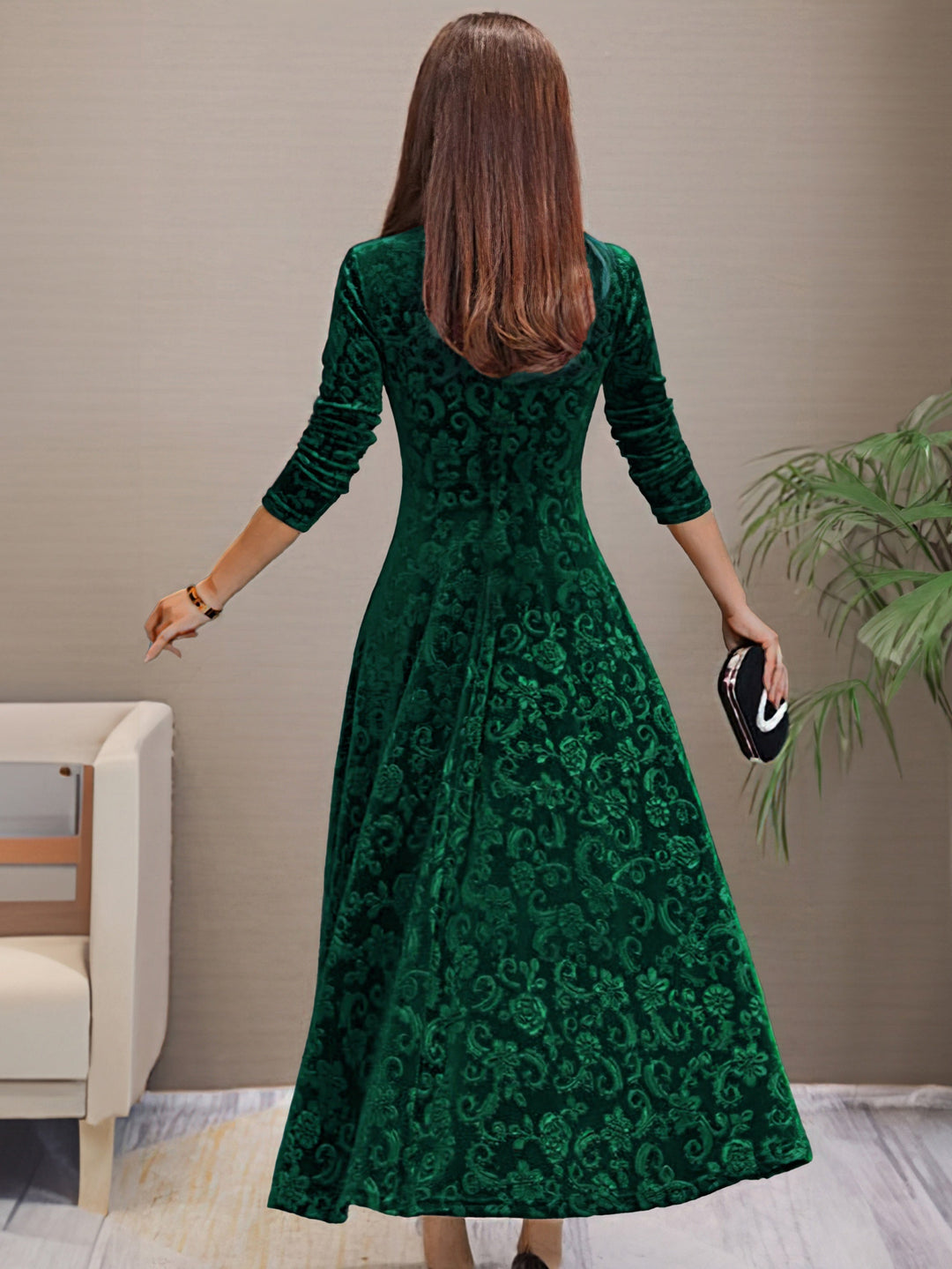 Nancy | Elegant Velvet Maxi Dress
